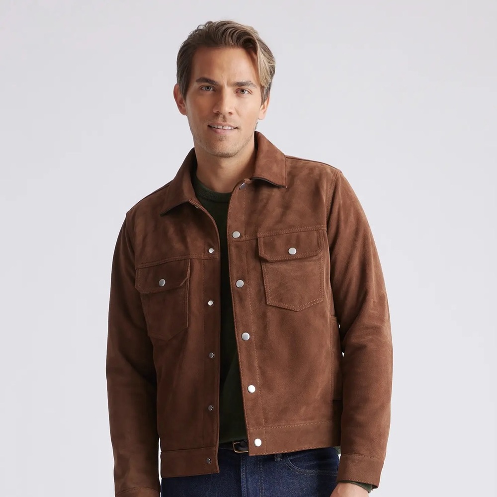 Quince $250 Suede Trucker Jacket